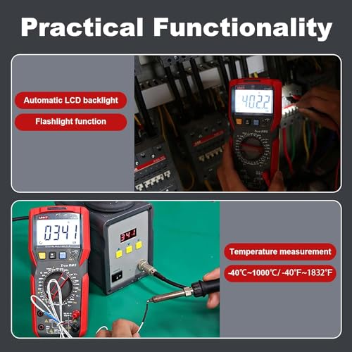 Image of UNI-T UT89X Digital Multimeter Tester, TRMS 6000 Counts AC DC 1000V Multimetro Volt Ohm Meter Automotive Electrical Capacitance Multimeter, Measures Current Temperature NCV Resistance