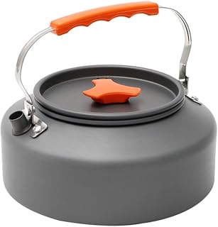 UPKOCH hervidor portátil pequeño agua tetera rosa tetera portátil hervidor de café tettle para acampar tetera de viaje tetera al aire pava aleación de aluminio