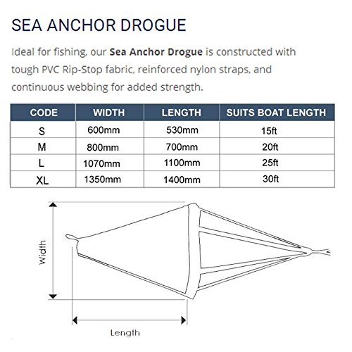 42-Inch Drift Sock Sea Anchor Drogue With 30Ft Kayak Tow Rope Line Buoy Ball Float Leash Sea Brake System For Marine Boat/Yacht/Jet Ski/Inflatable/Power Boat/Sail Boat #TOP7