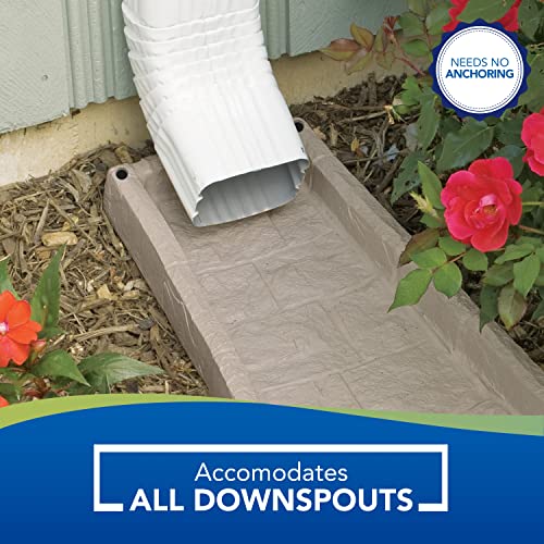 Suncast Resin Sb24 Rain Gutter Downspout Splash Block, Light Taupe #TOP3