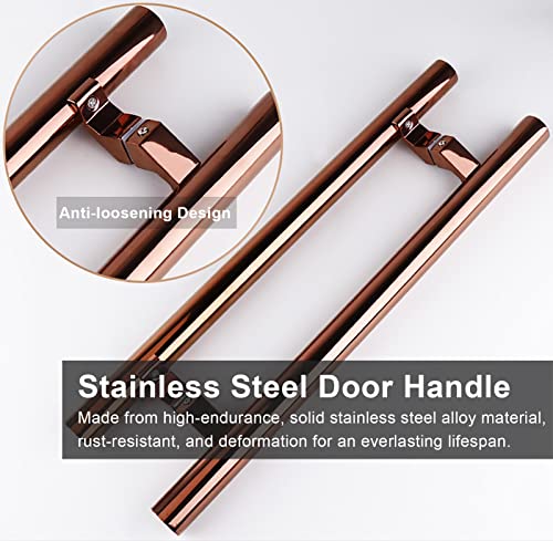 Poignée de porte moderne ronde rose 80 cm pour hall d'hôtel chic - 5
