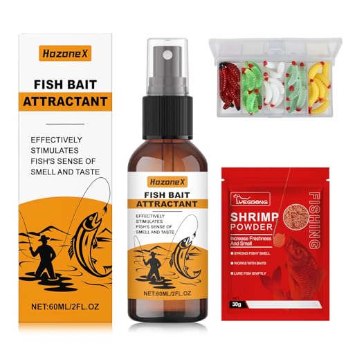 Pastura Pesca Carpa,Esca Artificiale Vermi Pesce 50 Pezzi,Spray Attractant da