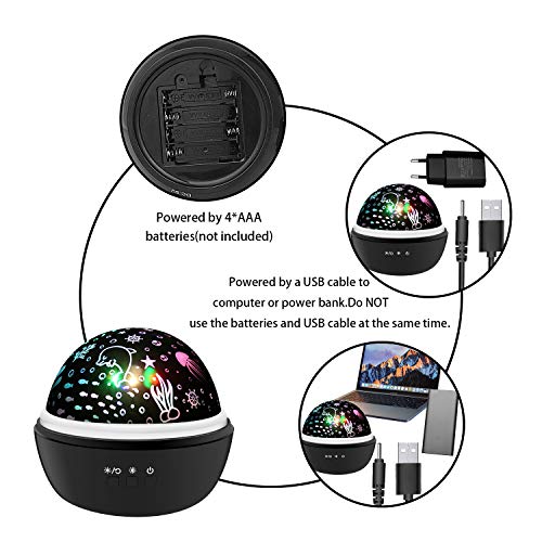 Night Light For Kids,360° Rotating Starry Night Light Projector For Babys,Ocean Wave Projector For Kids Toddlers, Easter Birthday Gifts For Children,Boys Girls Bedroom Decor #TOP7