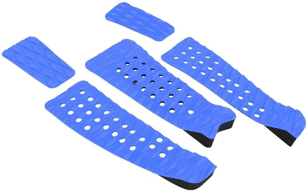 Surfboard Traction Pad,5Pcs Durable Eva Anti-Slip Traction Pad Deck Grip Grip Stomp Pad Skimboard,Longboard Deck For Surfboard,Kiteboard,Skimboard,Paddleboard,Boat(Orange,Black,Gray,Blue)(4#)