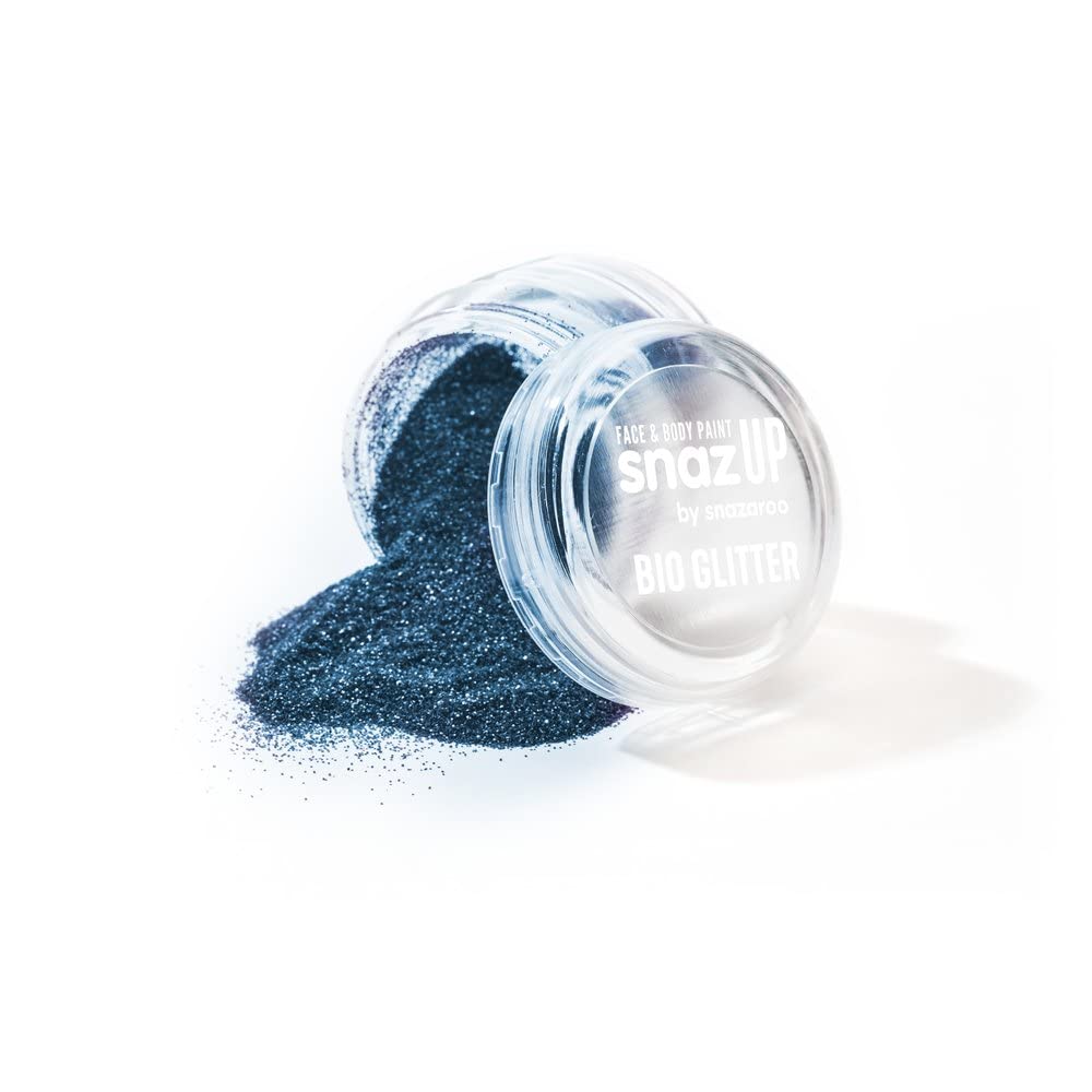 Snazaroo Bio-Glitter Ozeanblau – Kosmetiktauglich, Umweltfreundlich, Für Gesicht & Haar