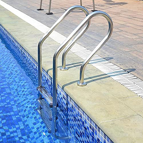 Barandilla de acero inoxidable para piscina con 3 peldaños miniatura 4