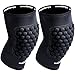COOLOMG 2PCS Child Adult Pad Crashproof Antislip Basketball Leg Knee Short Sleeve Black S