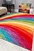 Price comparison product image Rugs Supermarket Candy Multicoloured Rainbow Design Rug. Available in 6 Sizes (80cm x 150cm)