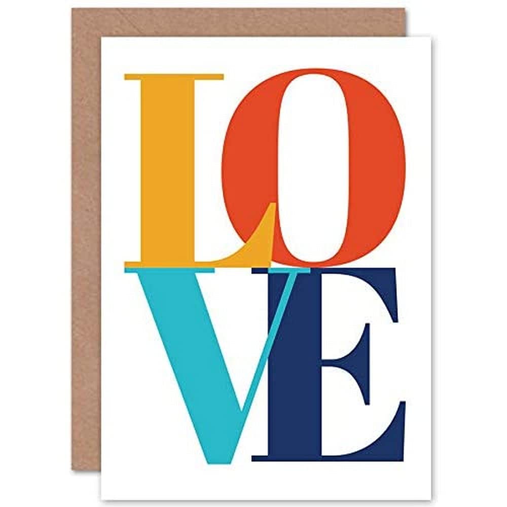 Fine Art Prints Typography Love Letters Stylish Greetings Card