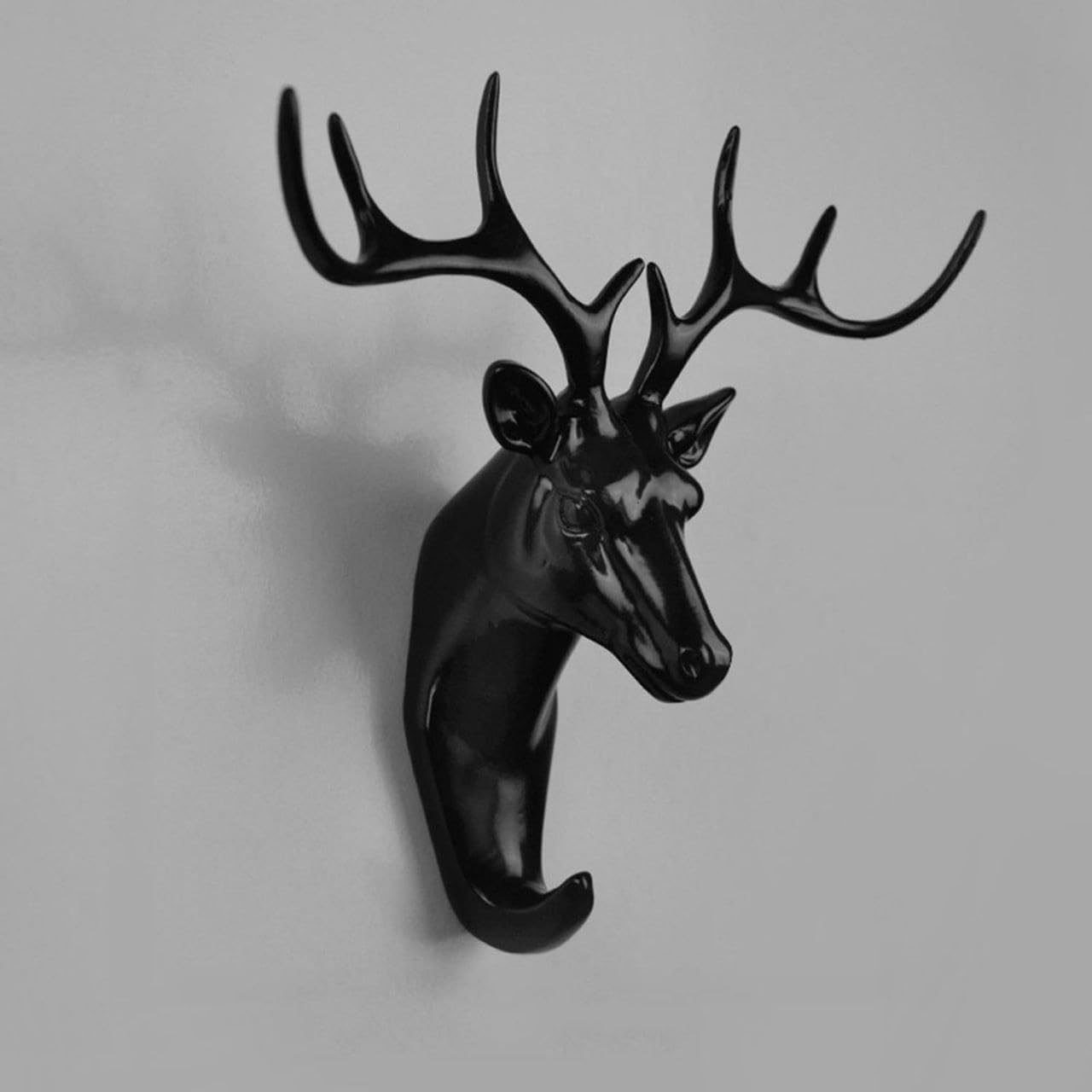 Azcona Deer Key Holder, Creative Deer Head Traceless Wall Hook, 3D Plastic Wall Hanging Hook for Keys, Small Accessories, Home Organization (Pack of 1)-image-41