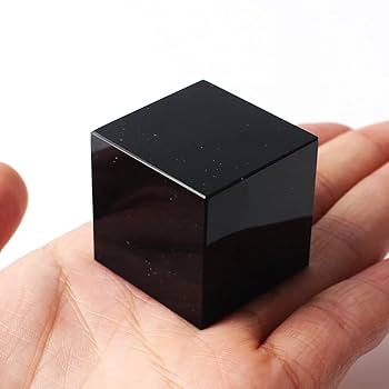 Amazon.co.jp: YAAMEI ナチュラル 1個の天然黒の黒曜石ブロック