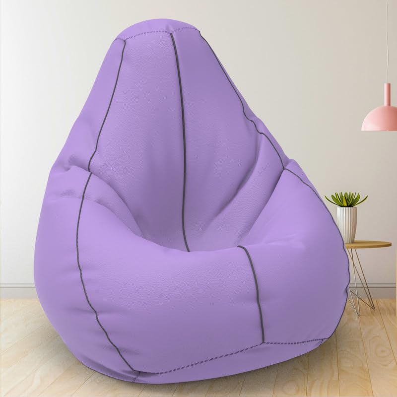 Biggie Bean Bag Cover 6XL- Official: Bailey & Bakers Bean Bags - Max User Height : 6-6.5 Ft. - Weight : 99-110 Kgs(Model: Lavender Dark Grey)-image-44