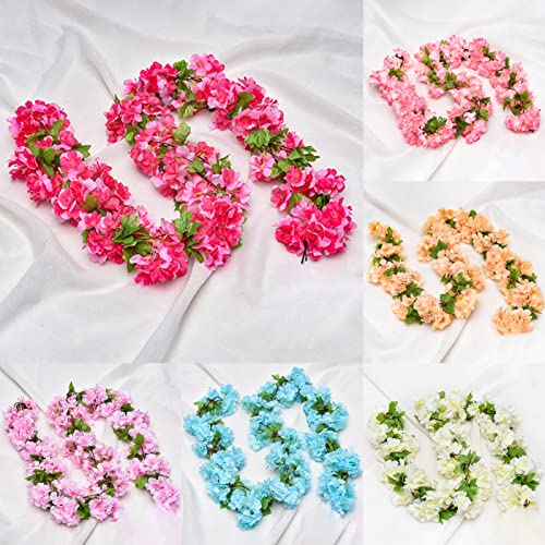 Galand 21092265_FLOWERS Artificial Flower,1 Stripe Artificial Flower Rattan Realistic Diy Colorful Decorative Vivid Fake Cherry Blossom Vine Household Supplies Artificial thumb #5