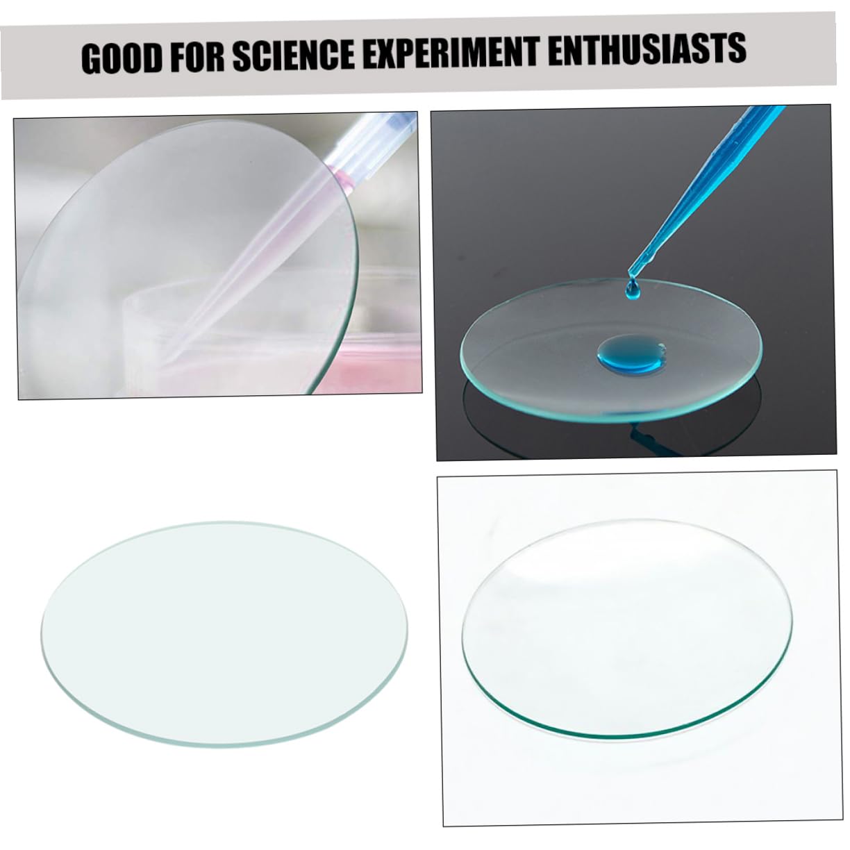 NOLITOY 10 pezzi Vetro Trasparente Occhiali da Laboratorio Copri Becher Resistente Alte Temperature per Esperimenti Chimici e Osservazioni Scientifiche