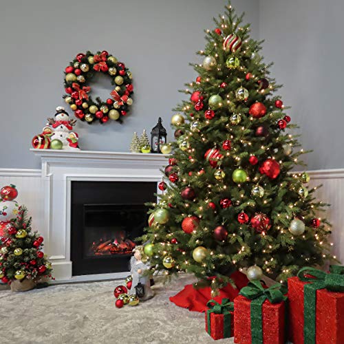 image for National Tree Company Pre-Lit 'Feel Real' Artificial Medium Christmas 