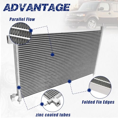 Image of Air Conditioning A /C Condenser Compatible with Nissan Cube Versa # 3594, CN3594PFC, 92110AX800