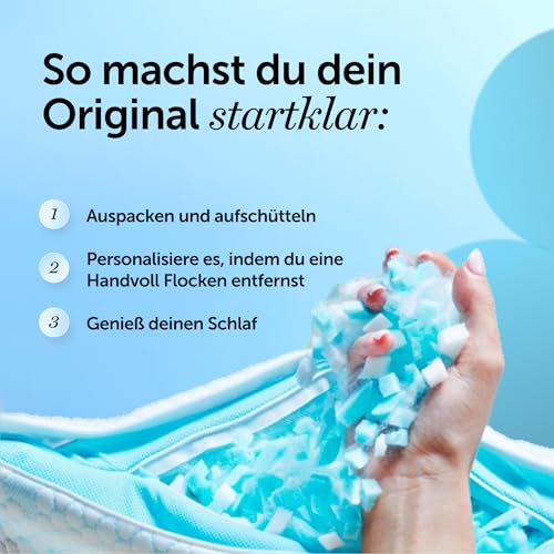 Cloudpillo Kopfkissen 40x80 cm – Ergonomisches Memory-Foam-Kissen für Seitenschläfer...