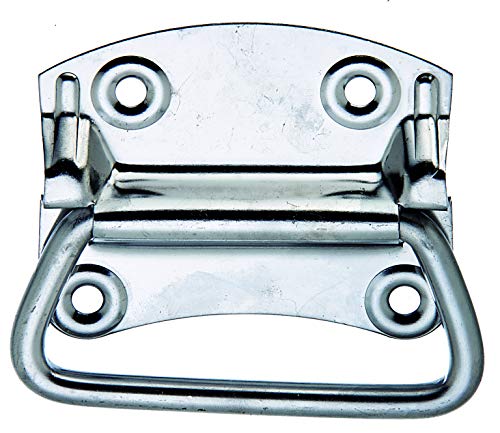 Gah-Alberts 361402 Box Handle Plate Stainless Steel Rustproof 100 x 80 x 15 mm 1.2 mm, Stainlesssteel, 92 x 80 mm