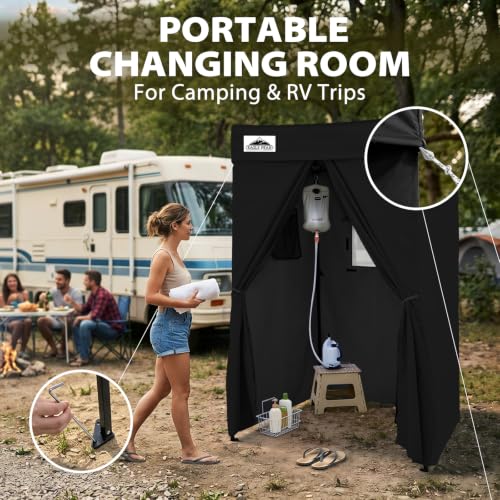 Carpa de privacidad EAGLE PEAK 4x4 ft negra miniatura 5