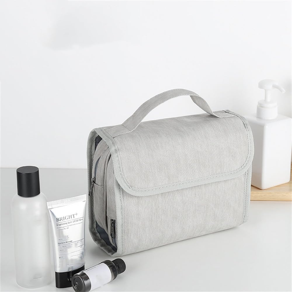 Borsa da Toilette Portatile Borsa da Toilette da Viaggio in PU Borsa portaoggetti sospesa Staccabile