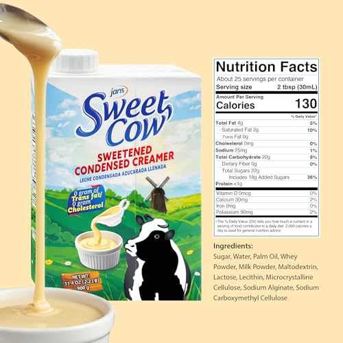 Image of Jans Sweet Cow Sweetened Condensed Milk, 31.4 oz Resealable Tetrapak