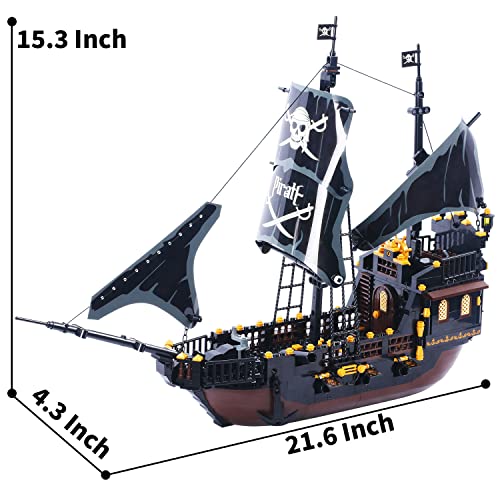 Mesiondy Pirate Ship Sets, Pirate Brick Toy Set, For Boys And Girls Ages 10 And Up (621 Pieces)… #TOP1