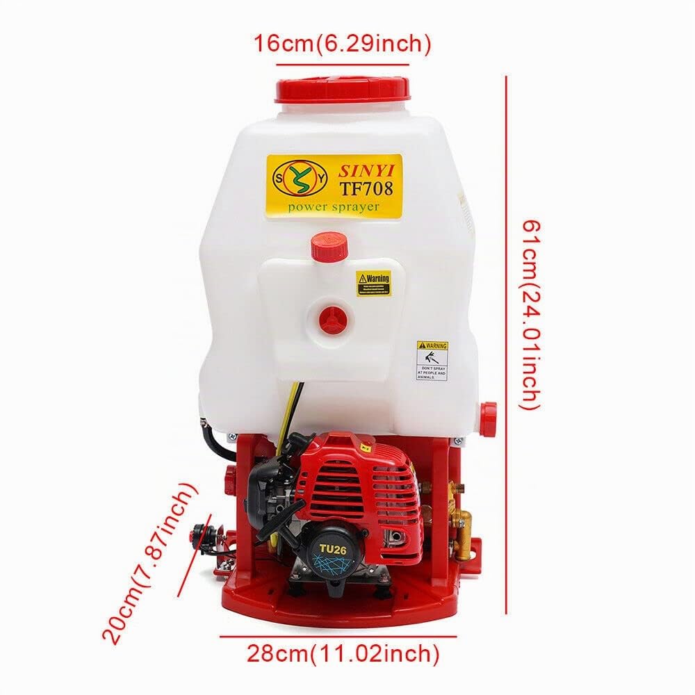 Spruzzatore a benzina, 20 l, 25,4 CC, a 2 tempi, per la schiena, a benzina, da giardino, da giardino