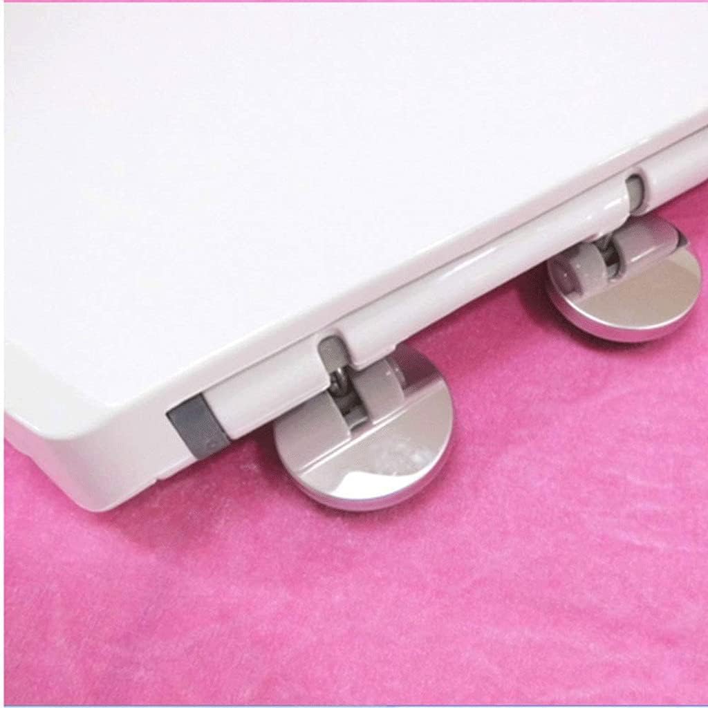 Toilet Lid - Seat Easy Close White Elongated Comfortable Ergonomic Design Slow Closing System Quiet