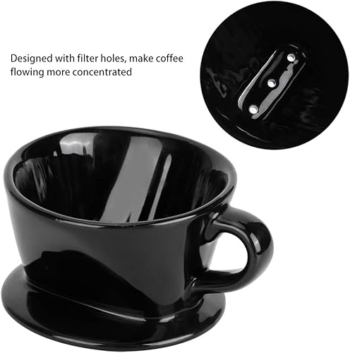 Miniatura 6 de Taza de filtro de café, taza de filtro de café de goteo de mano de cerámica, cono de filtro de preparación de café, cafetera de cerámica, accesorio