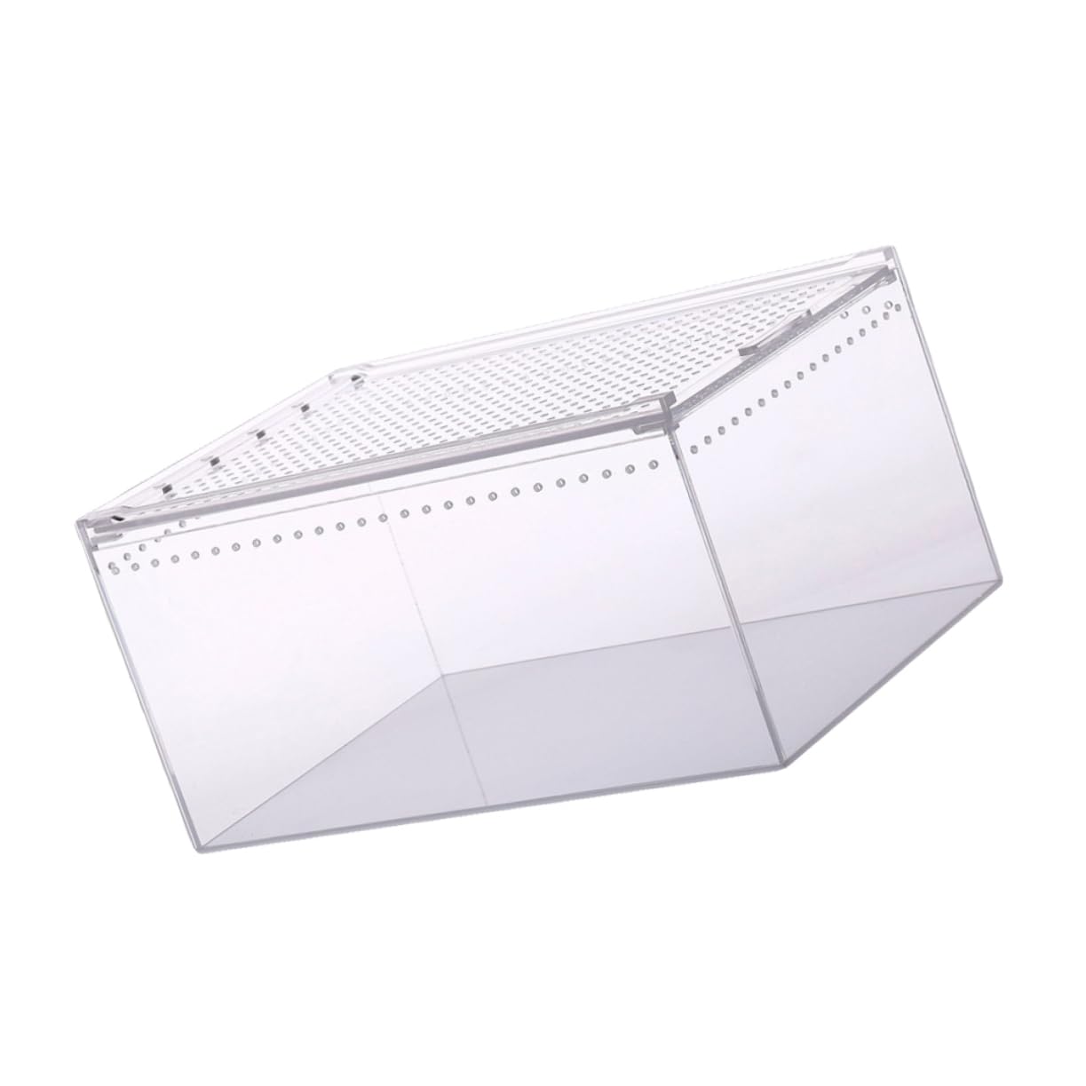 Caja de Cría de Reptiles Transparente de Acrílico sin Montaje | Alimentación de Agua y Comida, Uso para Serpientes y Reptiles, Formato Integral
