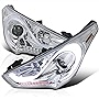 SPEC-D TUNING Chrome LED Projector Headlights W/Sequential LED Signal Lights Compatible with 2012-2017 Hyundai Veloster Left + Right Pair Headlamps Assembly