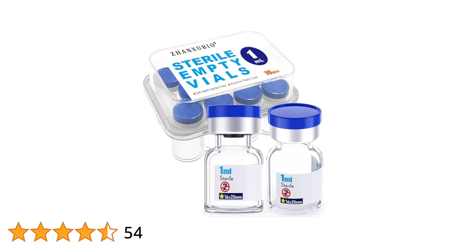 Sterile Empty Vials With Self Healing Injection Port,with Aluminum Cap Sterile Package Zhanxubio 10 5ml