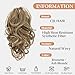CJL HAIR Claw Clip Short Ponytail Hair Extensions DIY Bendable Metals Messy Bun Hair Piece for Wonen Wavy Curly Synthetic Fake Hairpieces Brunette/Ash Blonde