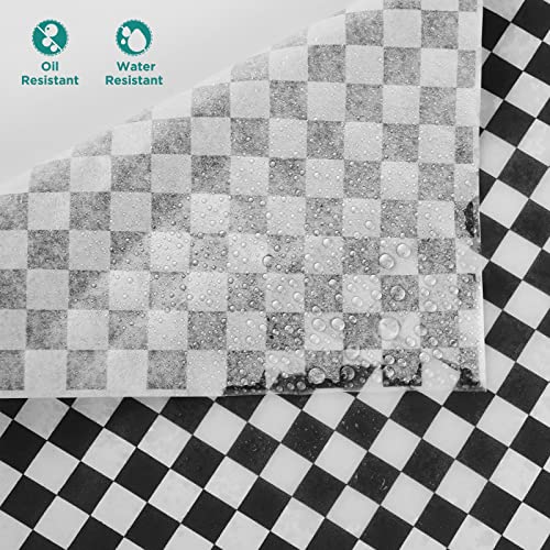 image for GeeRic Waxed Deli Paper Sheets 12 * 12 Inch, 100 Pcs Food Basket Liner