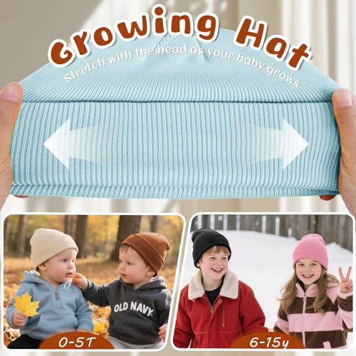 Image of ZOORON Toddler Beanie Boys Girls Beanies Kids Winter Hats Children Knit Cap