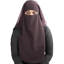 MyBatua 3 Layers Saudi Niqab In Breathable Georgette, Wholesale Price, 1pc Face Veil NQ-003