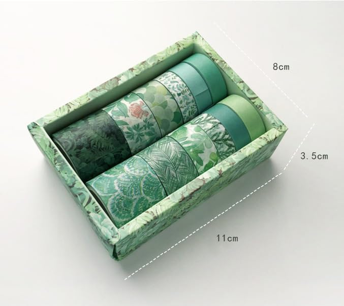 Miniatura 3 de Juego de 12 rollos de cinta Washi con varios patrones, suministros de manualidades para decoración de bricolaje y manualidades, estilo A