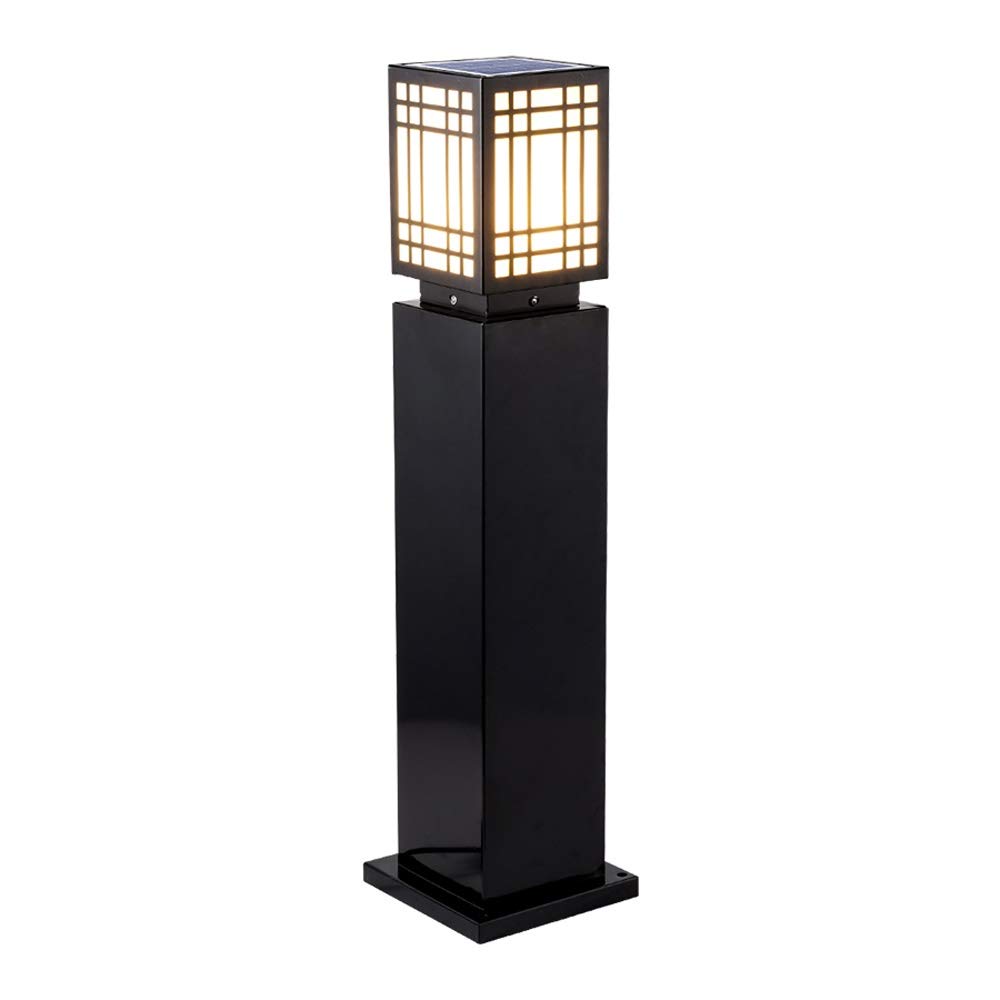 LED Solar Lawn Lamp Outdoor Garden Waterproof Landscape Column Light Square Aluminum External Villa Patio Yard Pillar Post