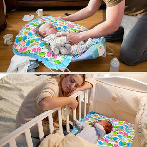 Image of VParents Cotton Crib Sheet for New Born Baby, Soft Cotton Godadi Set for Baby, Godari Bedding Sheet, Blue, Chunky
