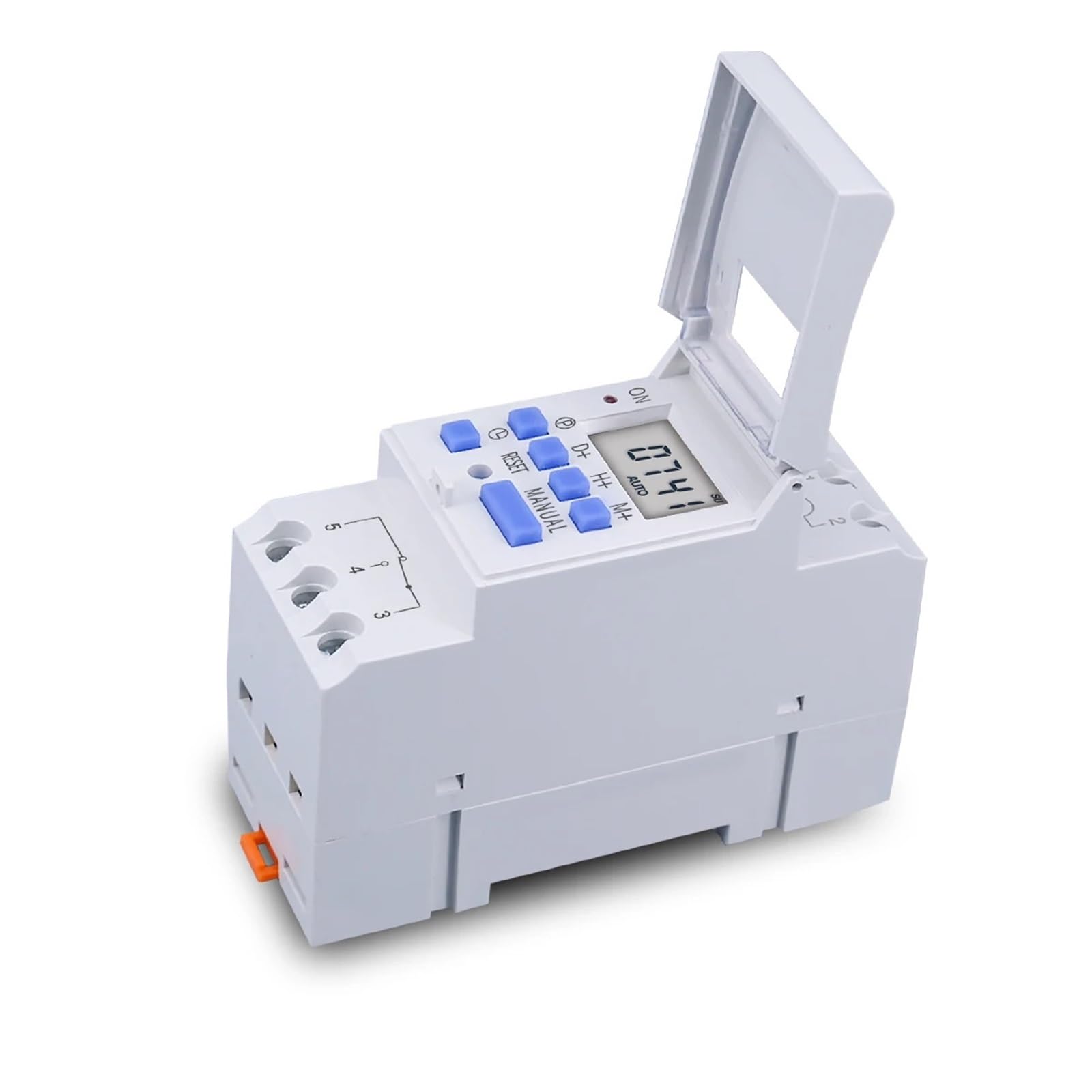 1 Temporizador de relé Digital programable semanal monofásico de riel DIN de 7 días con Control de CA de 220 V, 230 V, 12 V, 24 V, 48 V y 16 A(15A,220V AC)