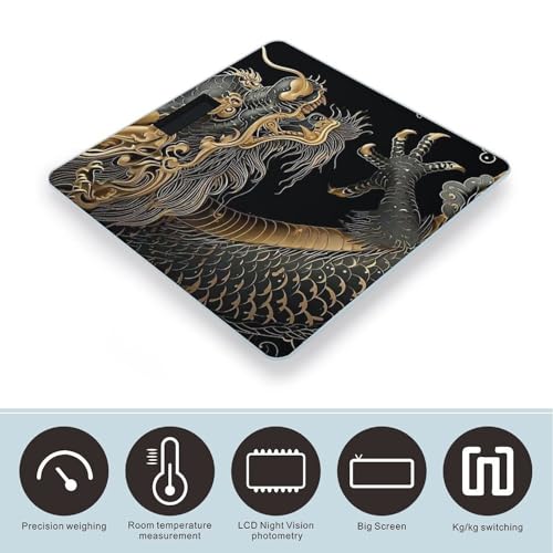 Báscula digital Dragon and Claws en vidrio templado miniatura 3