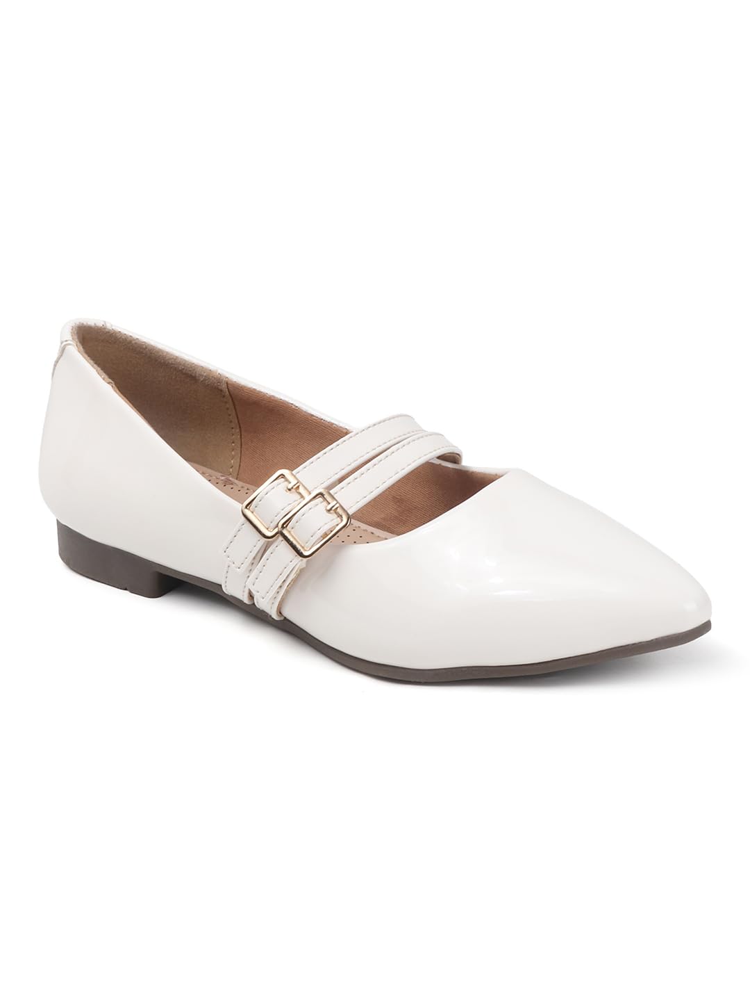 Women Double-Strap Pointed-Toe Mary Jane Fltas-image-29