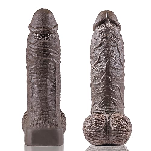 realistischer riesen dildo, 33 * 8.3cm silikon monster dildo bbc mit realistic adern bällen, dicke xxl dildo buttplug mit saugnapf schwanz sexspielzeug für erfahrene frauen männer paare analspiele
