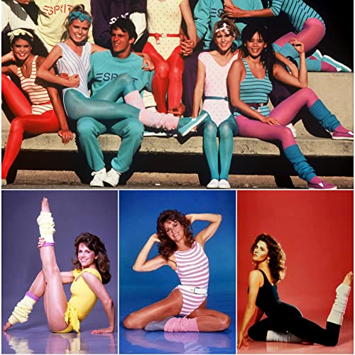 Image of Women Juniors Neon Ribbed Leg Warmers for 80s Eighty's Party