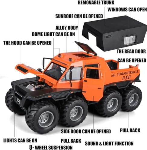 Image of Royaldeals Toys 1:24 Russia Avtoros Shaman 8x8 ATV Armored Car Model Royaldeals Toy Car (Multicolor, Pack of: 1)