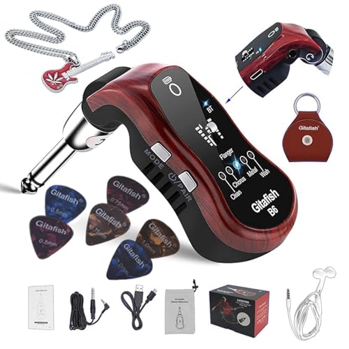 Gitafish Mini amplificador de bajo Bluetooth para guitarra eléctrica, amplificadores de bolsillo y bajo...