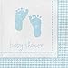 Creative Converting Sweet Baby Feet Blue Lunch Napkins, 16 Count