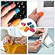 PATIKIL Gummifingerspitzen, 15er-Pack Silikon-Daumen-Fingerschutz-Fingerspitzenabdeckungen Schutzpolster Fingerhüte für Büro, Zählen, Nähen, Blau M Größe