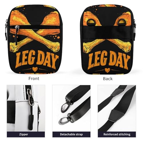 Leg Day Thanksgiving Day Women's Cute Small Mini Crossbody Bag Top Zip Sling Square Shoulder Bags3