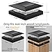 4x4 Solar Post Cap Lights 12 Pack, Fence Post Solar Lights with Warm White/Cool White, Only Fit 4x4 Wood/Vinyl Posts, Waterproof Outdoor Deck Post Light for Deck, Fence, Porch(Black)